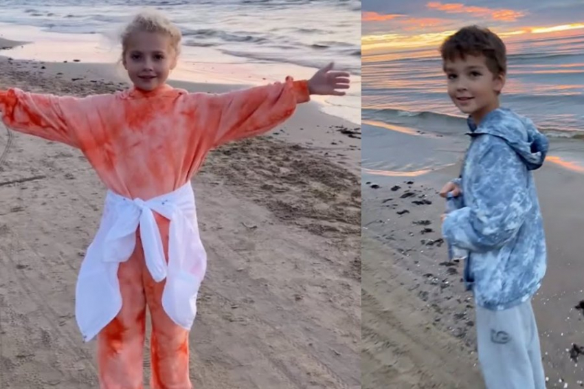 Пугачева с Лизой и Гарри запустили воздушного змея на пляже в Юрмале