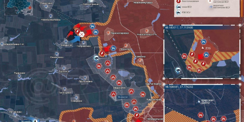 Армия РФ наступает: Карта боевых действий на Украине — 20.10.23 г.