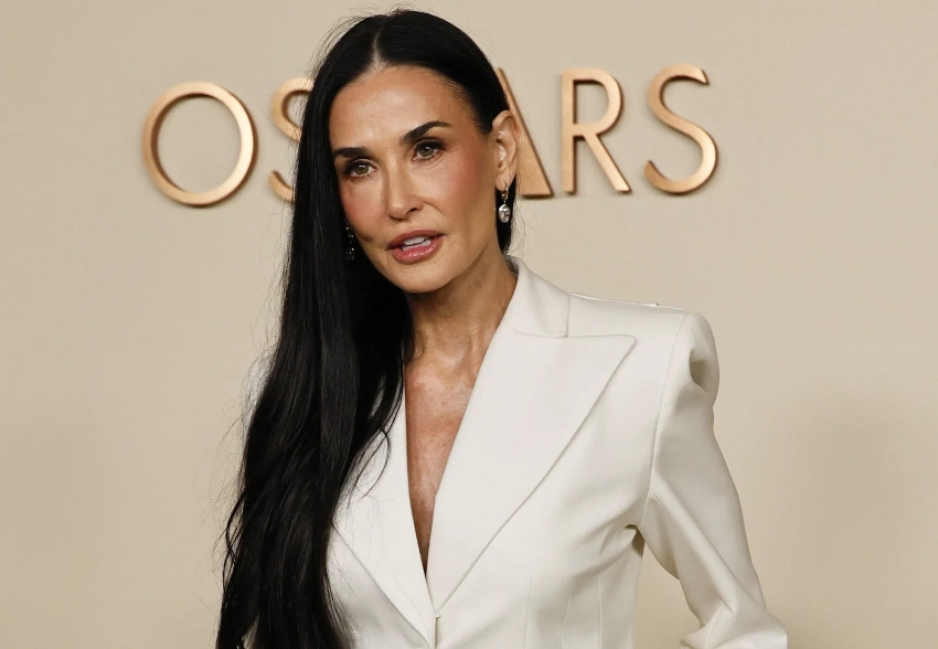 Деми Мур, Тимоти Шаламе и Майки Мэдисон на ужине номинантов на "Оскар"