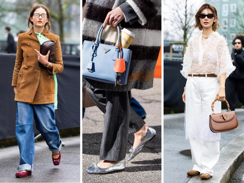 Удобная альтернатива каблукам: балетки в 2025 году снова на пике популярности