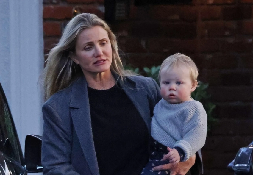 Кэмерон Диас засняли вместе с сыном Кардиналом