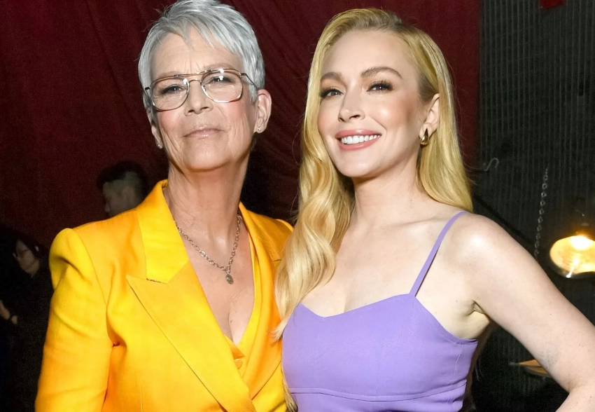 Линдси Лохан и Джейми Ли Кёртис появились вместе на презентации продолжения "Чумовой пятницы"