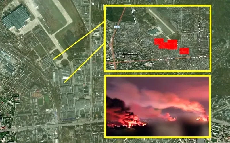 Спутниковые снимки NASA показывают результаты ночных ударов ВС РФ по заводу «Антонов» в Киеве