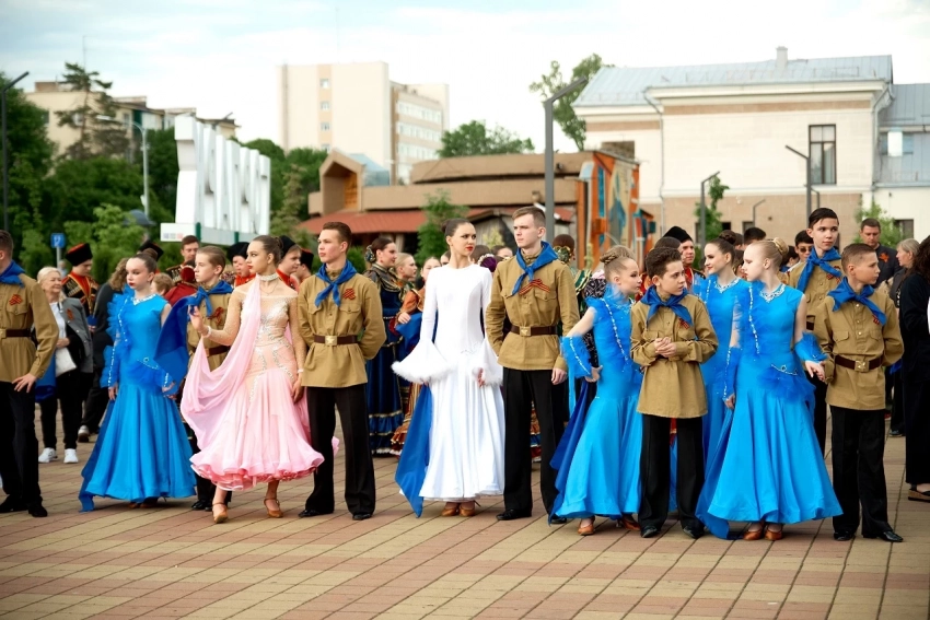 В Адыгее состоялась Международная акция «Синий платочек Победы»