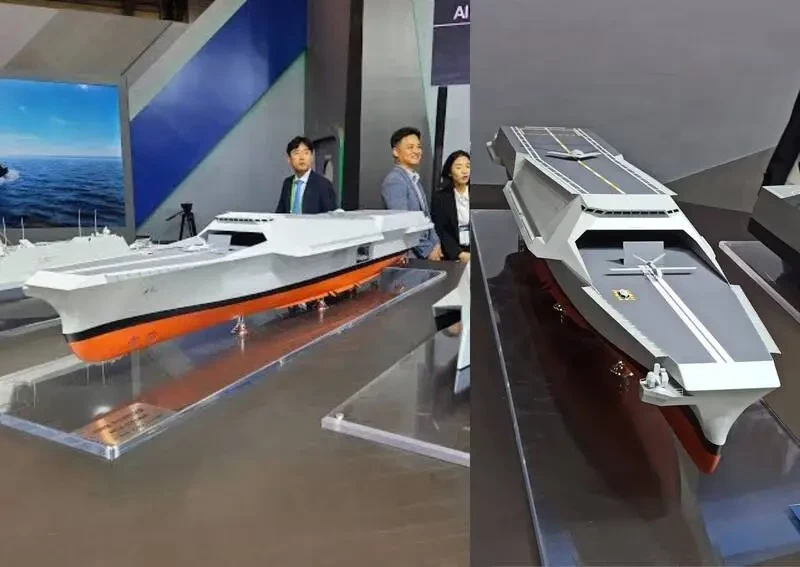 Южная Корея представила концепцию беспилотного авианосца HCX-23 Plus, позволяющую по-новому взглянуть на ведение боевых действий на море