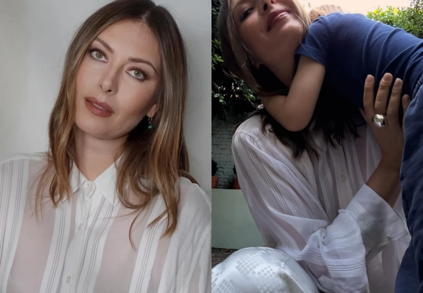 Мария Шарапова вышла в свет в прозрачной блузке и показала новое фото с сыном