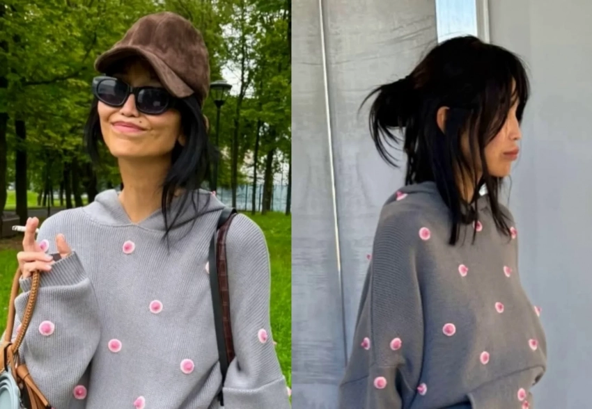 "Любовное письмо фанатам моих сосков". Жена Александра Цекало примерила свитер с сосками и ответила хейтерам