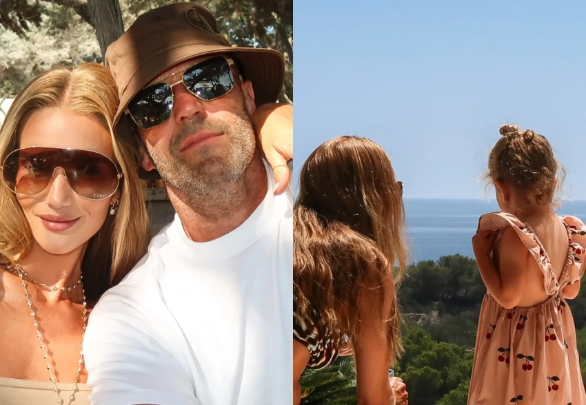 Рози Хантингтон-Уайтли отдыхает с Джейсоном Стэтхемом и детьми на море